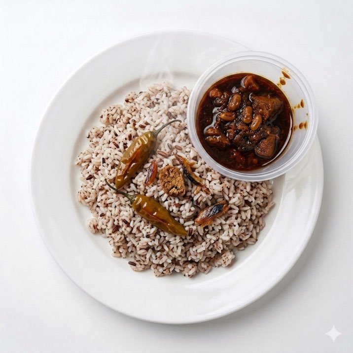 Ofada Rice & Ayamase Sauce